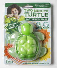 Load image into Gallery viewer, Two Minute Turtle Toothbrush Timer in its clam shell package